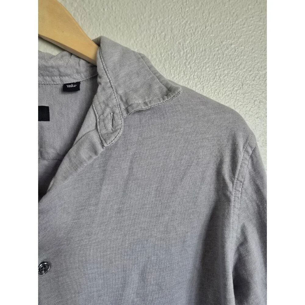 DKNY Gray Long Sleeve Button Down Shirt Casual Menswear - Picture 9 of 14